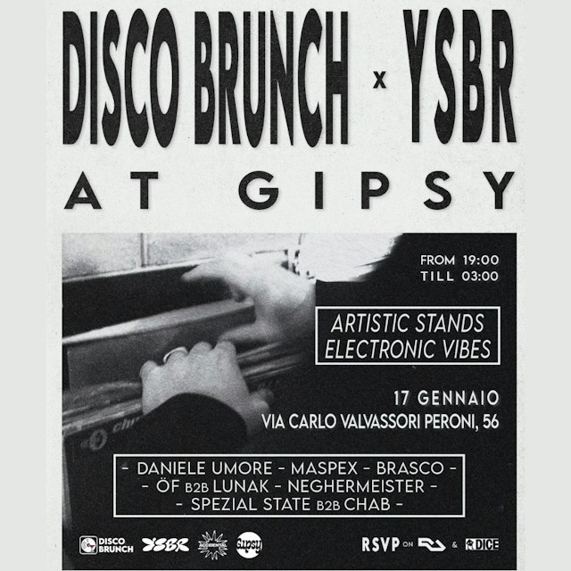 Locandina: DISCO BRUNCH x YESBRO al Gipsy, Milano