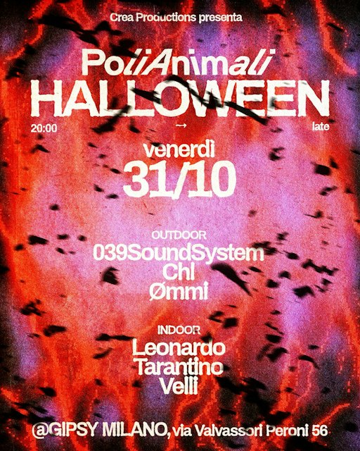 Locandina: POLIANIMALI HALLOWEEN al Gipsy, Milano