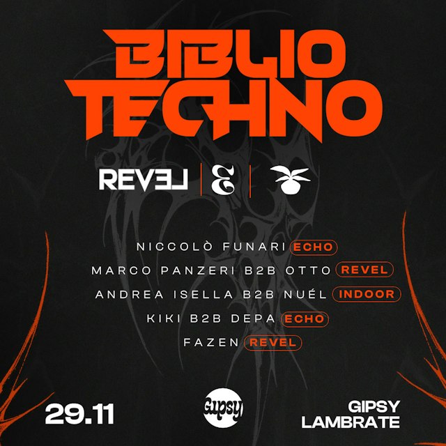Locandina: BIBLIO TECHNO al Gipsy, Milano