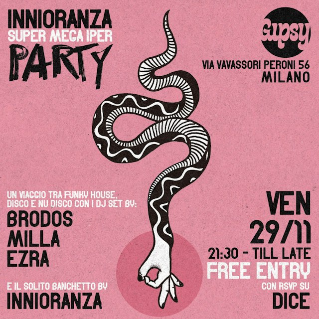 Locandina: INNIORANZA PARTY al Gipsy, Milano