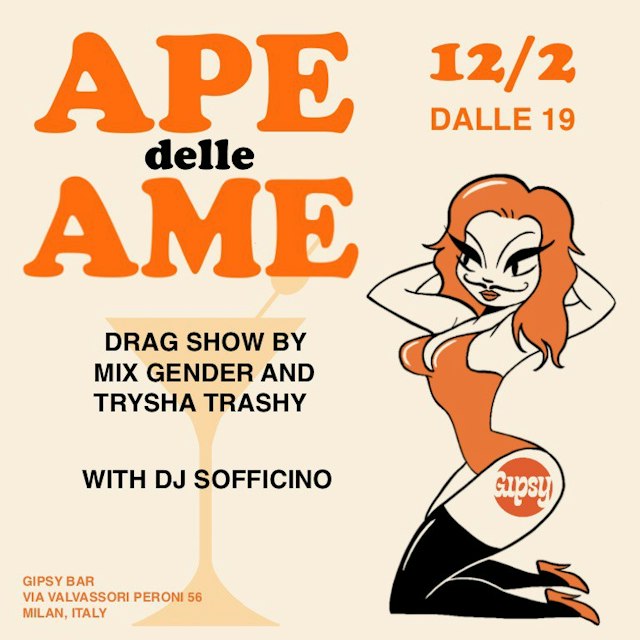 Locandina: Ape delle Ame al Gipsy, Milano